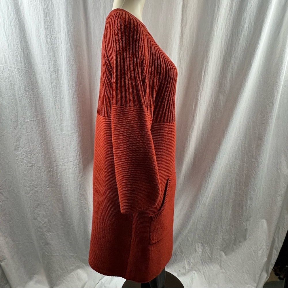 Tiny for Anthropologie Burnt Orange Sweater Coat Size S - Picture 4 of 9